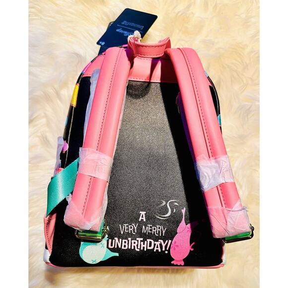 *NEW* Loungefly Disney Alice in Wonderland Unbirthday Party Mini Backpack - Picture 2 of 6